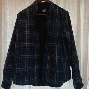 LL Bean fleece lined flannel